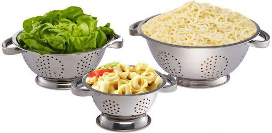 Relaxdays Strecurătoare pentru legume din Oțel Inoxidabil 3buc Relaxdays Strecurătoare pentru legume din Oțel Inoxidabil 3buc