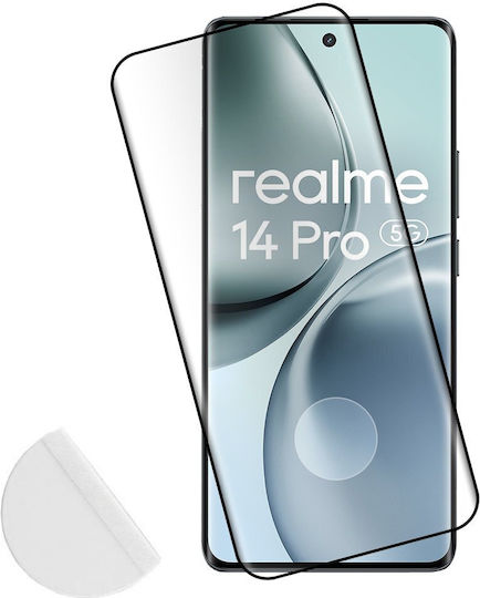 Idol 1991 3D 0.3mm Full Glue Tempered Glass Black (Realme 14 Pro)