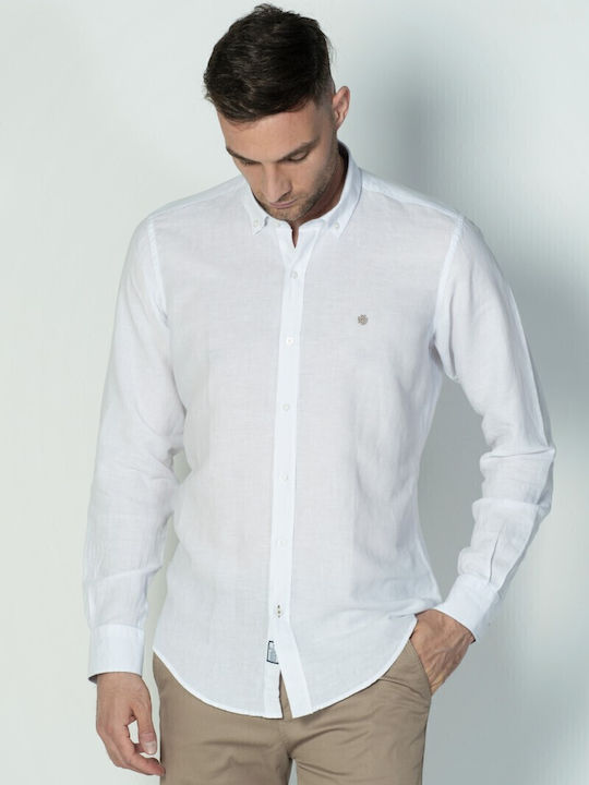 Dors Long-sleeved Linen Shirt Beige