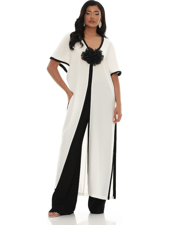 RichgirlBoudoir Women's White Set with High-wai...