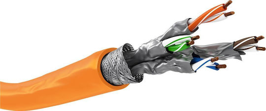 Goobay S/FTP Cat.7a Ethernet Network Cable 50m Orange 1pcs