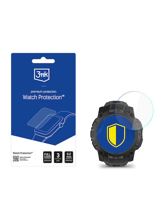 3MK Watch Protection Flexibleglass Gehärtetes Glas für das Garmin Instinct 3Stück