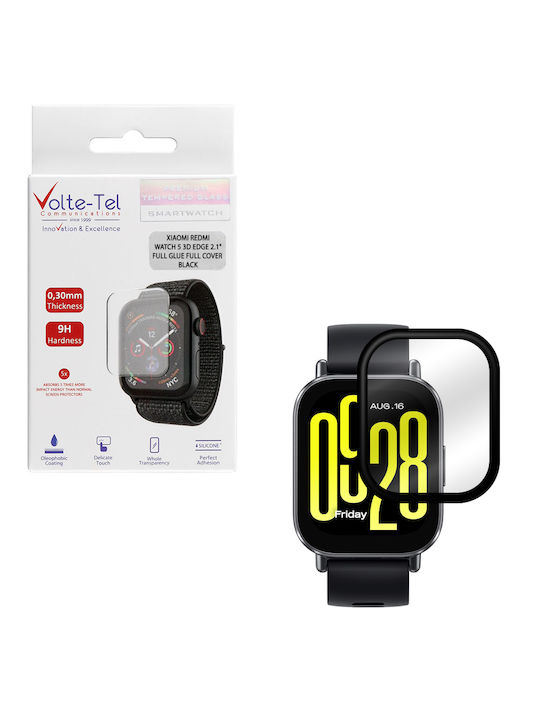 Volte-Tel Tempered Full Face Tempered Glass για το Xiaomi Redmi Watch 5 1τμχ