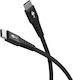 Goobay Braided USB 2.0 Cable USB-C Male - USB-C 60W Black 3m 73955