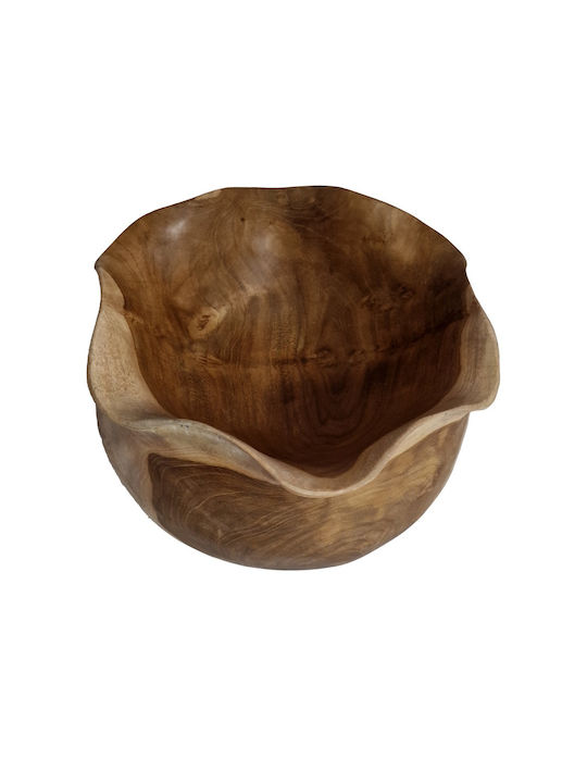 Artekko Woody Decorative Bowl Brown 30x30x15cm