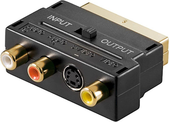 Goobay Конвертор Scart мъжки към RCA мъжки Златист 1бр 50499