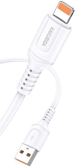 Kakusiga USB-A to Lightning Cable 12W Λευκό 1m (KSC-805-L-WH)