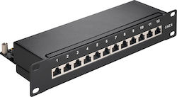 Goobay Shielded Patch Panel for Rack 10" with 1...