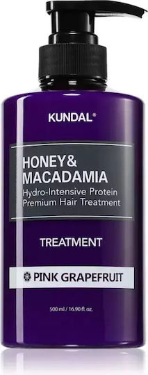 Intensive Moisturizing Care Dry Damaged Hair Kundal Honey & Macadamia Pink Grapefruit 500 Ml
