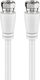 Goobay Cablu Antenă Coaxial de sex masculin - Coaxial de sex feminin Alb 5m (58818)