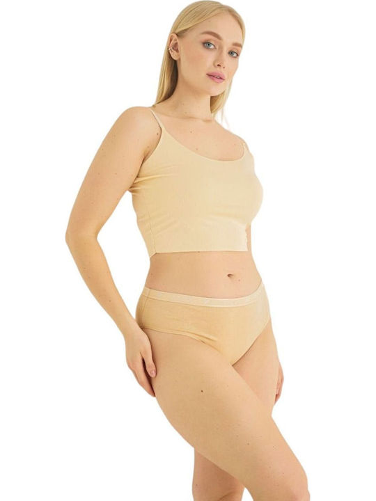 Sexen Βαμβακερά Femei Slip MultiPack Beige
