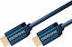 Clicktronic HDMI 2.1 Ultra High Speed 48Gbps 4K 120Hz HDR VRR Angle Cable HDMI male - HDMI male 2m Μπλε