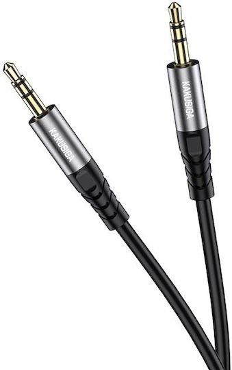 Kakusiga 3,5mm Klinkenkabel 3,5mm Stecker - 3,5mm Stecker Schwarz 1m