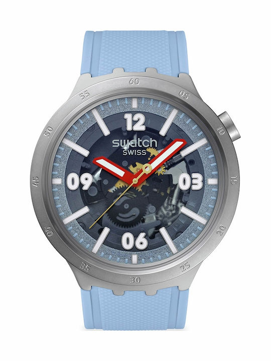 Swatch Big Bold Ανδρικό Ρολόι Μπαταρίας με Μπλε...