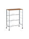 Noptieră Lemnoasă cu Picioare Metalice Gri 30x74.5x58cm