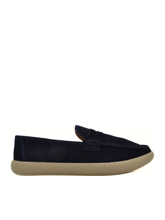 Δερμάτινα Ανδρικά Boat Shoes σε Μπλε Χρώμα