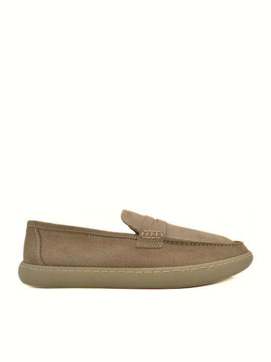 Δερμάτινα Ανδρικά Boat Shoes σε Μπεζ Χρώμα