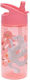 Petit Monkey Kids Water Bottle Dragon Plastic with Straw Pink 380ml