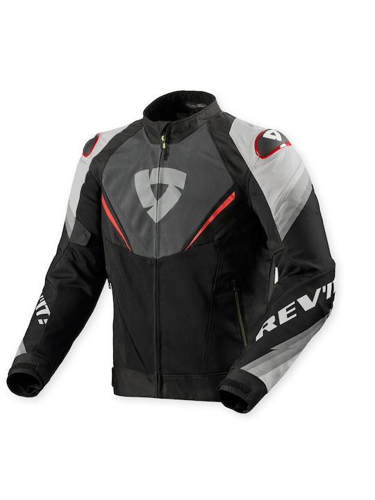 Rev'IT Quantum 3 Sommer Herren Motorradjacke Grey-Red