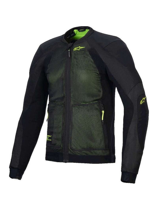 Alpinestars Troop Air Καλοκαιρινό Ανδρικό Μπουφάν Μηχανής Black Yellow