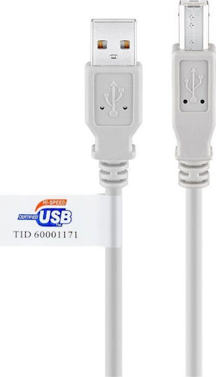 Goobay USB 2.0 Kabel USB-A-Stecker - USB-B-Stecker Gray 2m 50831