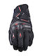 Five TFX1 Airflow Short Summer Men's Motocross Gloves Black/Fluo Red