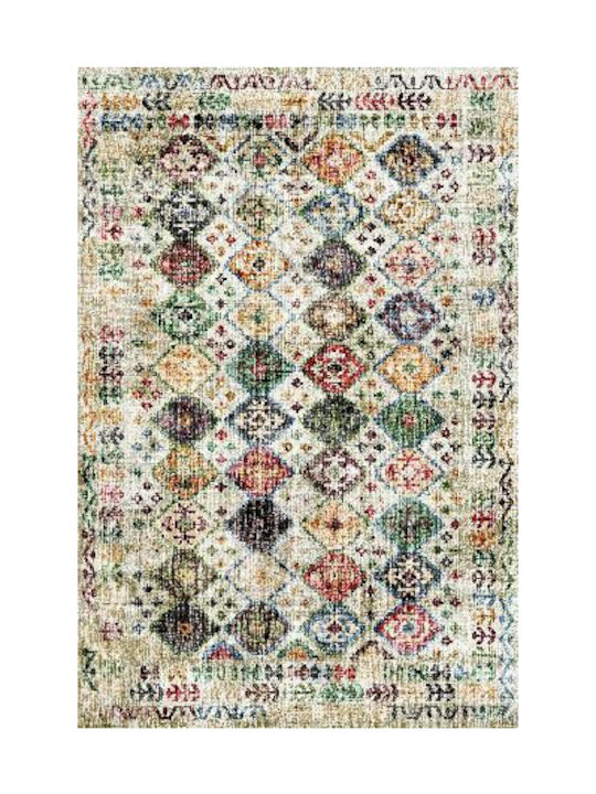 Klonaras Aurora 9034 Teppich Rechteckig Synthetisch,Polyester/Cotton/Leather Mehrfarbig