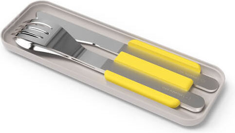 Μαχαιροπήρουνα Ταξιδιού Monbento Mb Slim Box Yellow Ανοξ Χάλυβας Σετ 3 Τμχ 17 X W 6 X H 2 Cm