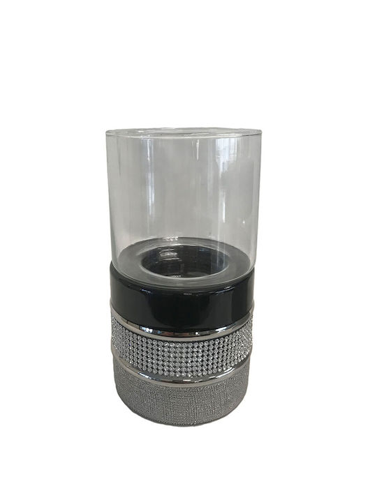 ForHome Candle Holder Ceramic in Silver Color 17.5x11cm 1pcs