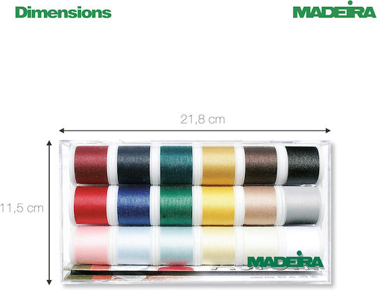 Set 18 Aerofil No.120 Madeira Sewing Bobbins 8041