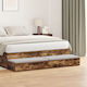 vidaXL Bettkasten Hölzernes Bett Braun 160x36,5...