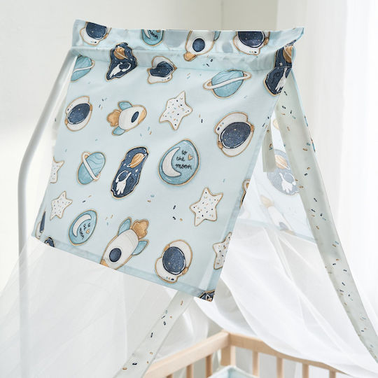 Vesta Home Baby Mosquito Net for Crib Cosmic Light Blue