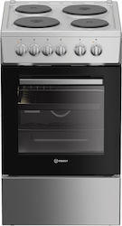 Indesit Independent cu Plite Emailate Inox I5E5PMS