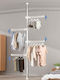 Folding Floor Clothes Drying Rack for Balcony 82x12cm