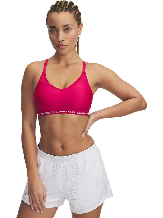 Under Armour Crossback Low Bra Γυναικείο Μπουστάκι Φούξια Under Armour Crossback Low Bra Γυναικείο Μπουστάκι Φούξια