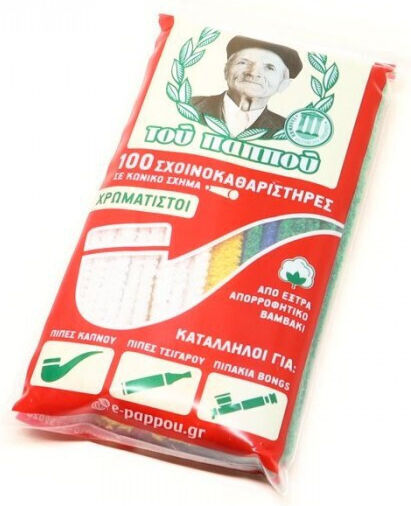 Цветни почистващи четки за лула 100 Pappou 46101 меки 1 пакет