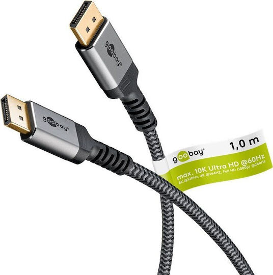 Goobay Kabel DisplayPort-Stecker - DisplayPort-Stecker 1m Gray (75679)