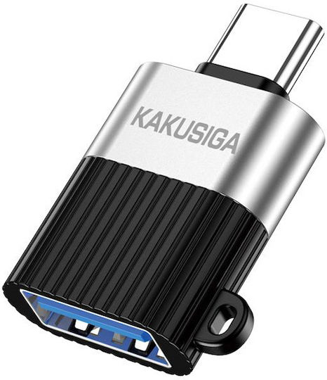 Kakusiga Конвертор USB-C мъжки към USB-C женски Сив 1бр KSC-1420