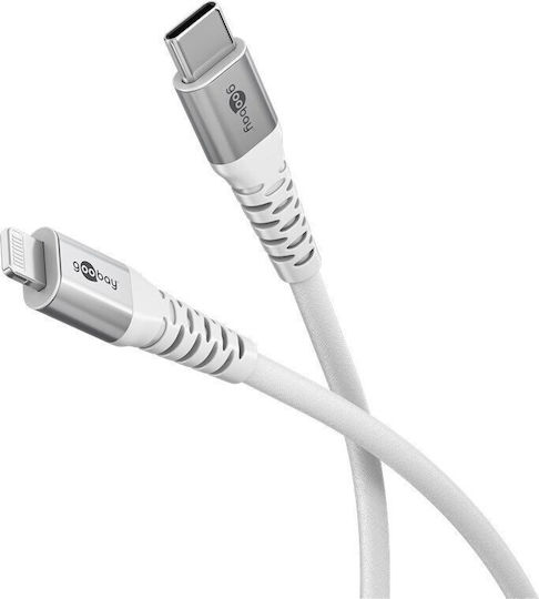 Goobay Плетена USB 2.0 Кабел USB-C мъжки - USB-C мъжки 60W Бял 0.5м (74518)
