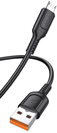 Kakusiga Regular USB 2.0 to micro USB Cable Μαύρο 1m KSC-805-M-BK 1τμχ