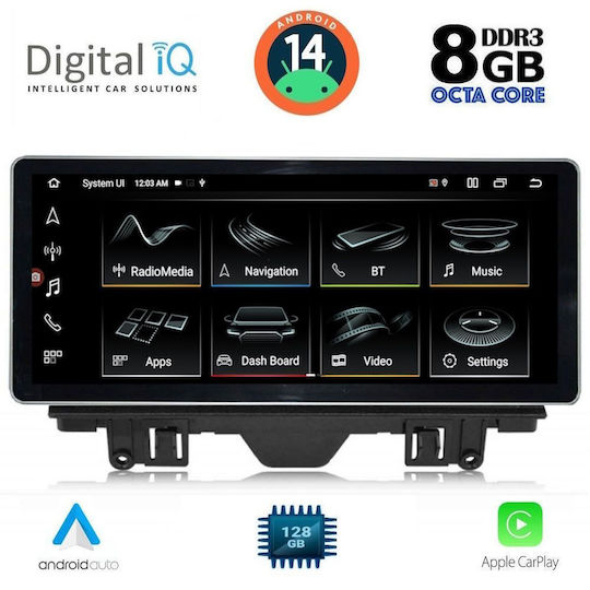 Digital IQ Car Audio System for Audi A3 2013-2021 (Bluetooth/USB/WiFi/GPS/Apple-Carplay/Android-Auto) with Touch Screen 12.3"