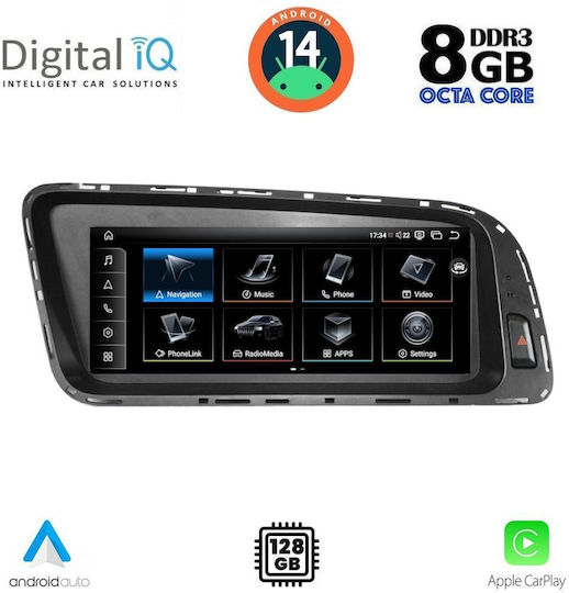 Digital IQ Ηχοσύστημα Αυτοκινήτου για Audi Q5 2009-2016 (Bluetooth/USB/WiFi/GPS/Apple-Carplay/Android-Auto) με Οθόνη Αφής 8.8"