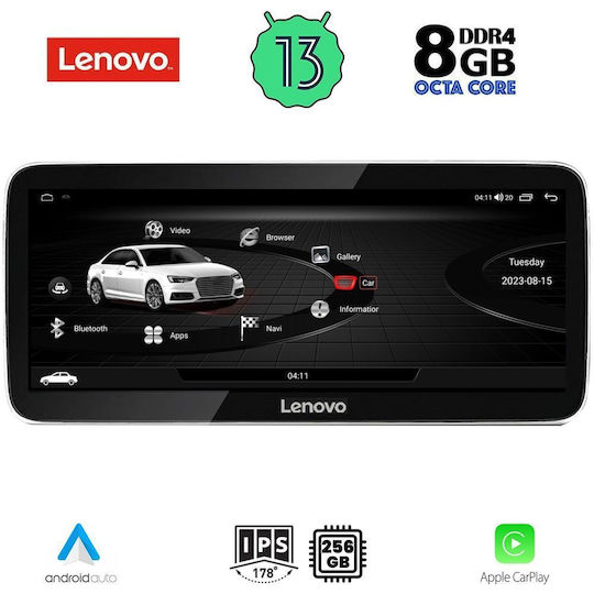 Lenovo Car Audio System for Audi Q3 2011-2018 (Bluetooth/USB/WiFi/GPS/Apple-Carplay/Android-Auto) with Touch Screen 12.3"