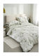 Vesta Home Sheet Sets Queen 240x270cm. Victoria Bay Leaf Mint 4pcs
