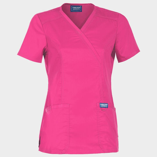 Cherokee WWWE610 Women's Pink Medical Blouse