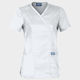 Cherokee WWWE610 Women's White Medical Blouse
