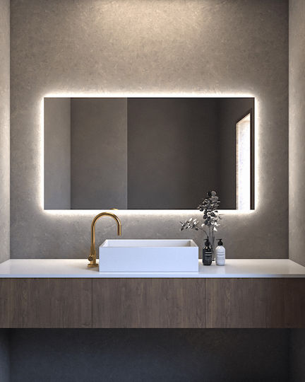 Square Project PM1001 Огледало за баня LED Touch 80x120см