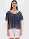 Γυναικείο Oversized T-shirt Shadow Blue