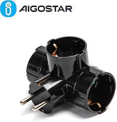 Aigostar T-Shaped Wall Plug 3 Sockets