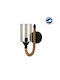 GloboStar Rift Vintage Φωτιστικό Τοίχου με Ντουί E27 Μαύρο 22.5x28.5εκ.
